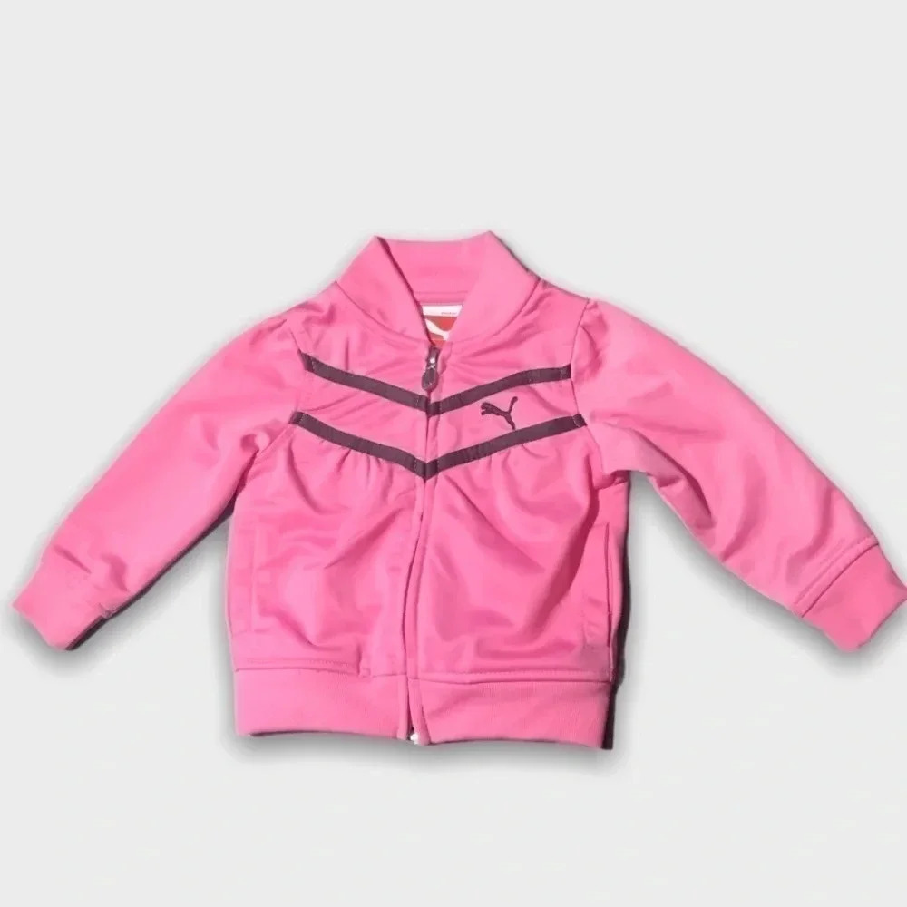 Pink Puma Zip Up Athletic Jacket
